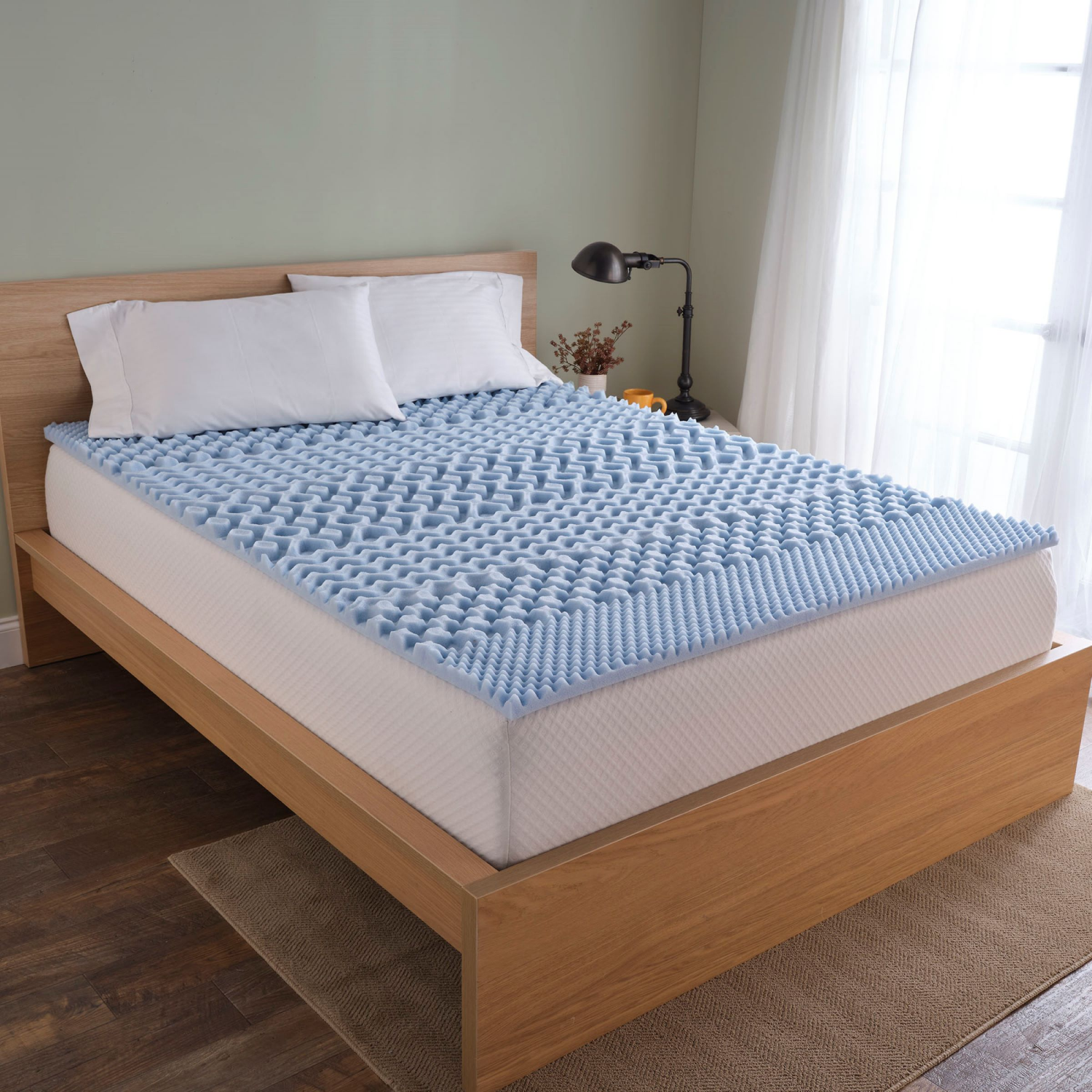 slide 7 of 7, Room & Retreat Cool Gel Memory Foam Topper Full, Full Size