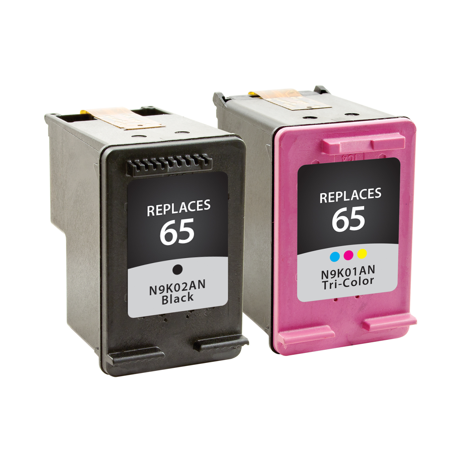 slide 2 of 7, Meijer HP 65 Ink Black/Tri-Color 2PK, 2 ct