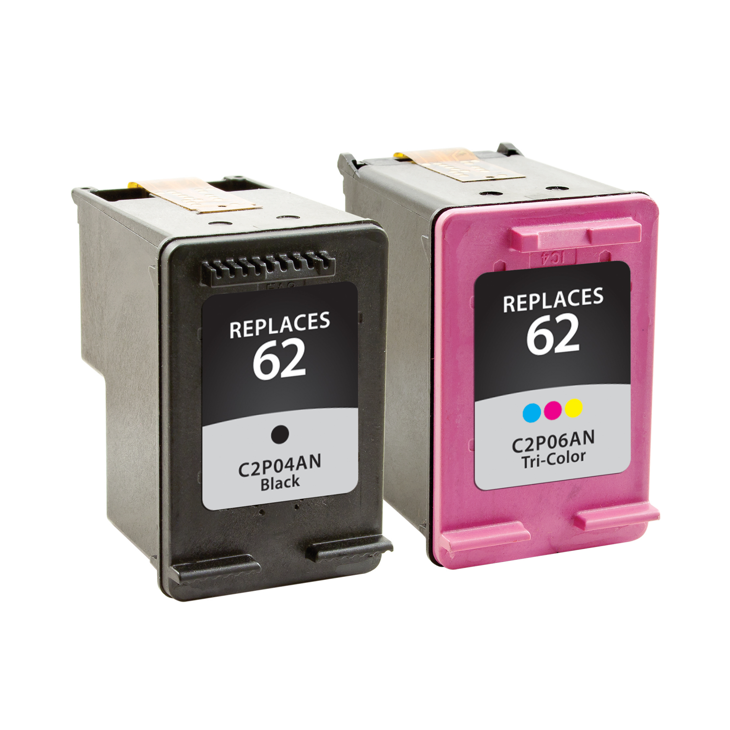 slide 2 of 7, Meijer HP 62 Ink Black/Tri-Color, 2 ct
