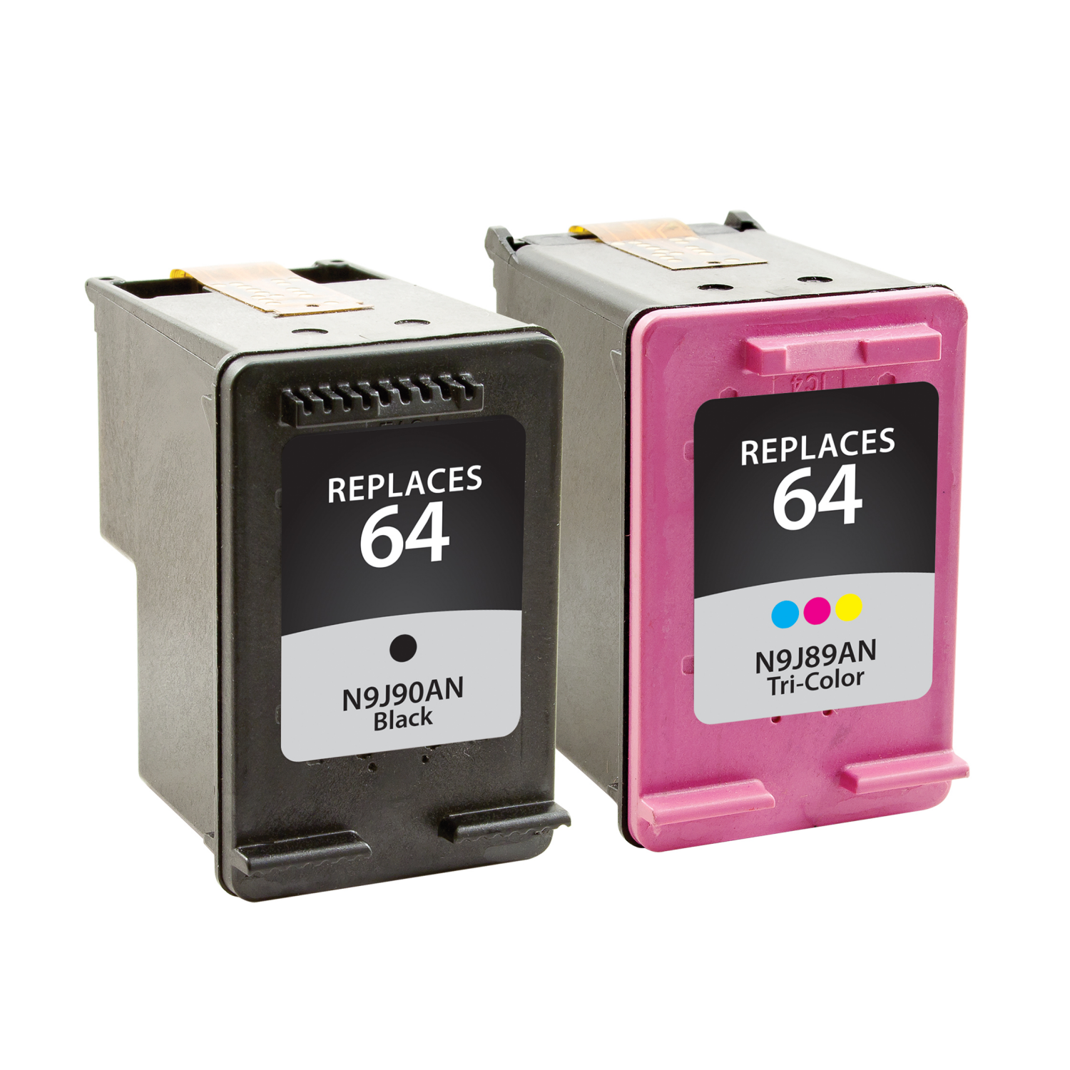 slide 2 of 7, Meijer HP 64/64 Ink Black/Tri-Color 2PKPack, 1 ct