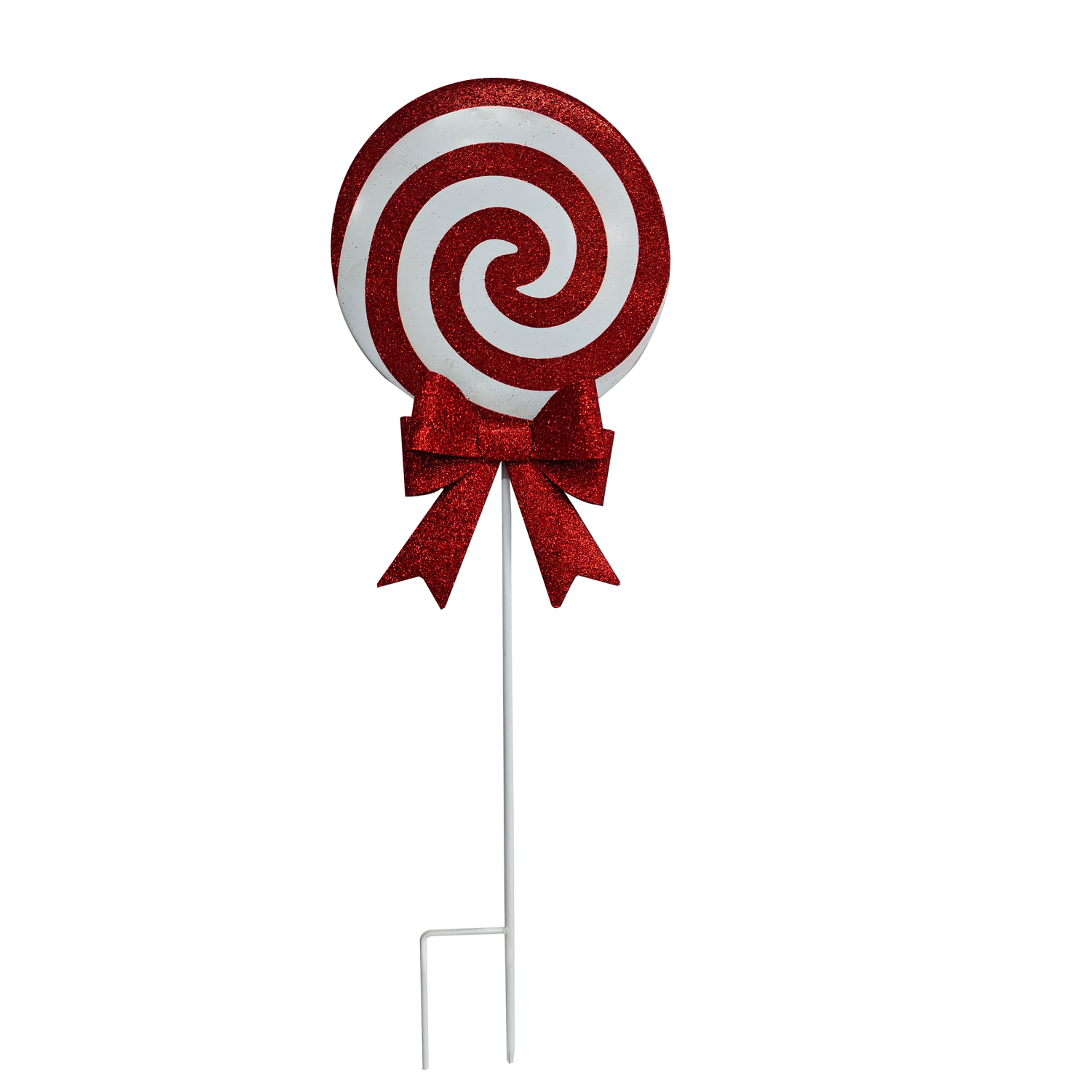 slide 3 of 4, December Home Candy Metal Yard Stake, 24.8 in