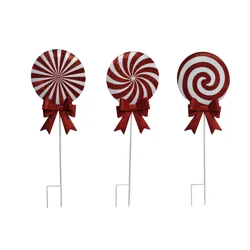 December Home Candy Metal Yard Stake