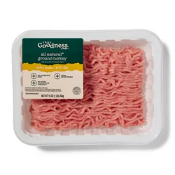 True Goodness, 90/10 Ground Turkey, No Antibiotics Ever, 16 Oz
