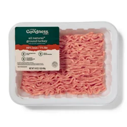 True Goodness 93/7 Ground Turkey, 16 Oz