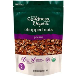 True Goodness Organic Chopped Pecans, 8.5 Oz