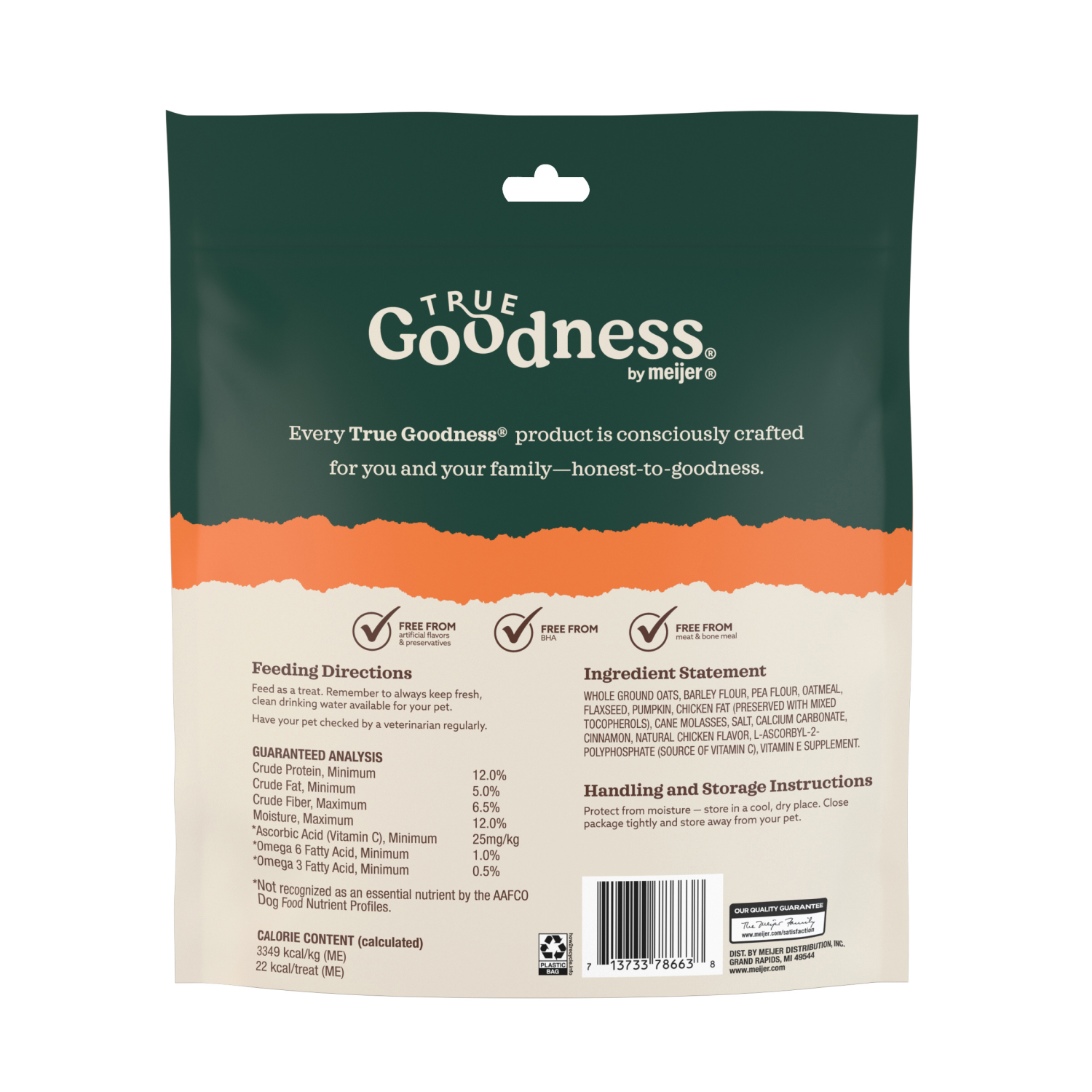 slide 2 of 2, True Goodness Health Bars Dog Treats, Pumpkin And Cinnamon, 16 oz, 16 oz