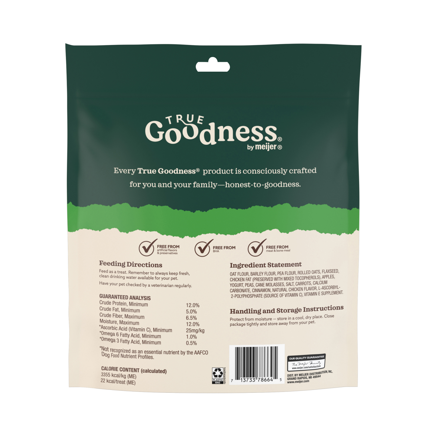 slide 2 of 2, TRUE GOODNESS True Gooness Health Bar Dog Treats, Apple and Yogurt, 16 oz, 16 oz