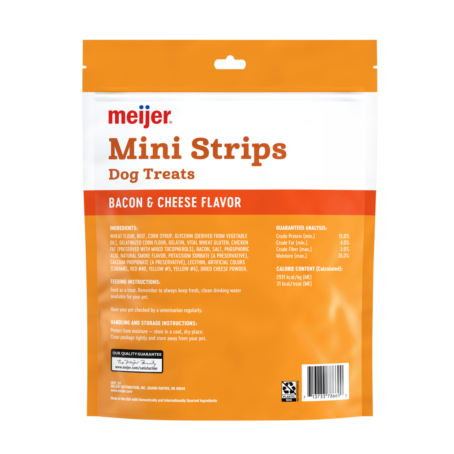 slide 2 of 2, Meijer Mini Strips Bacon & Cheese Dog Treats 40 oz, 40 oz