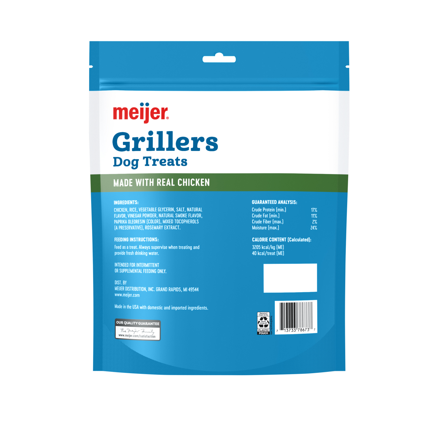 slide 2 of 2, Meijer Grillers Chicken Dog Treat, 36 oz, 36 oz