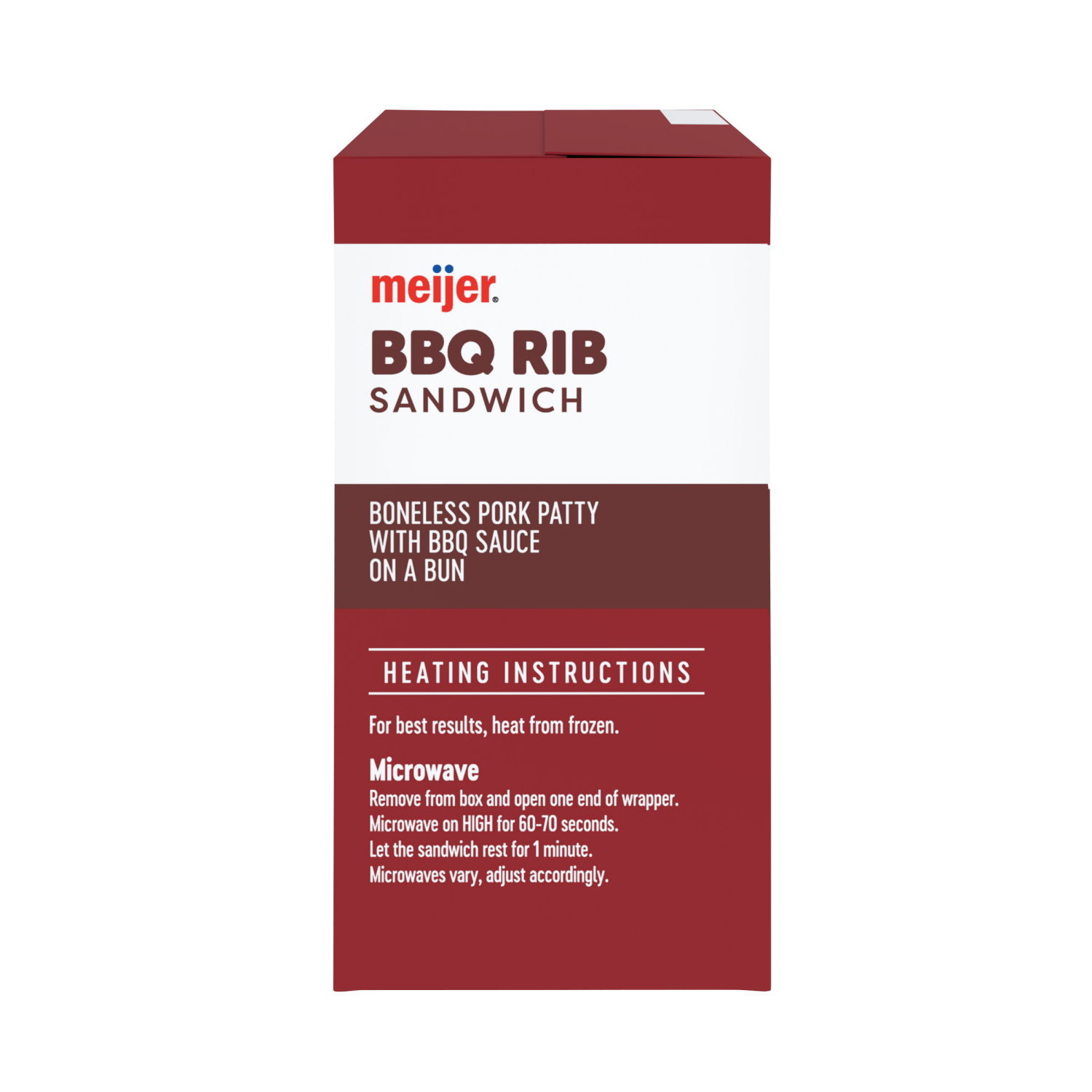 slide 4 of 6, MEIJER BBQ RIB SANDWICH 4.3OZ, 4.3 oz