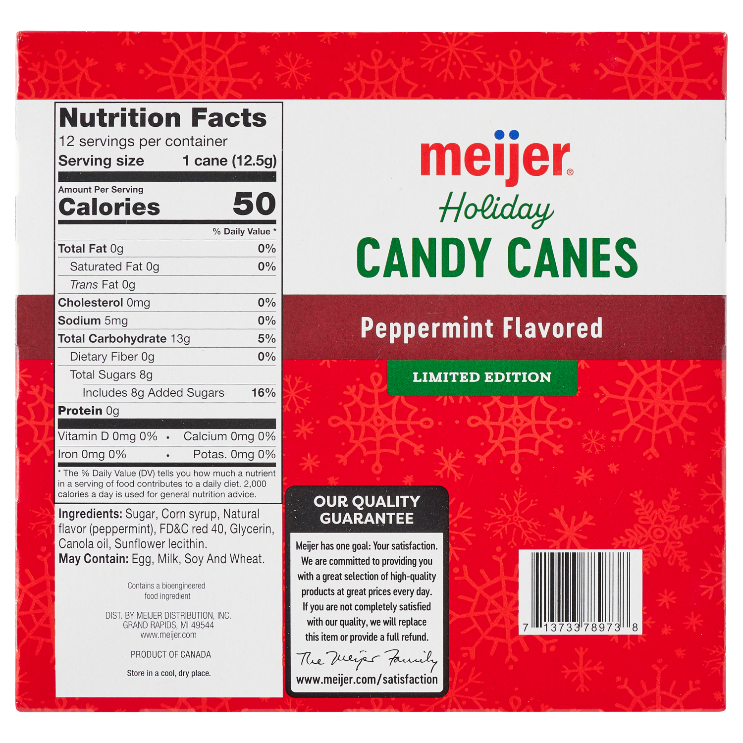slide 2 of 3, Meijer Red & White Candy Cane 12ct Box, 12 ct