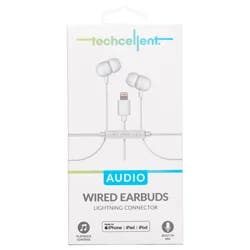 Techcellent In-ear wired Lightning EB -White