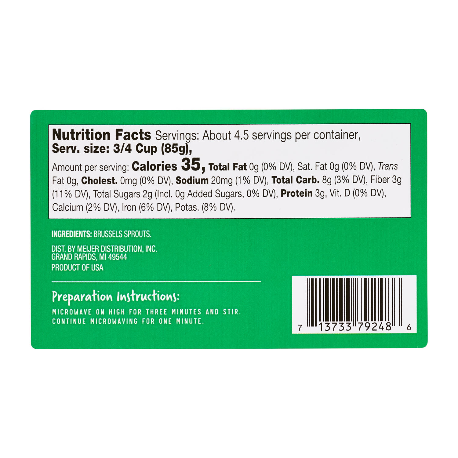 slide 2 of 3, Fresh from Meijer Halved Brussels Sprouts, Steam Bag 14 oz., 14 oz