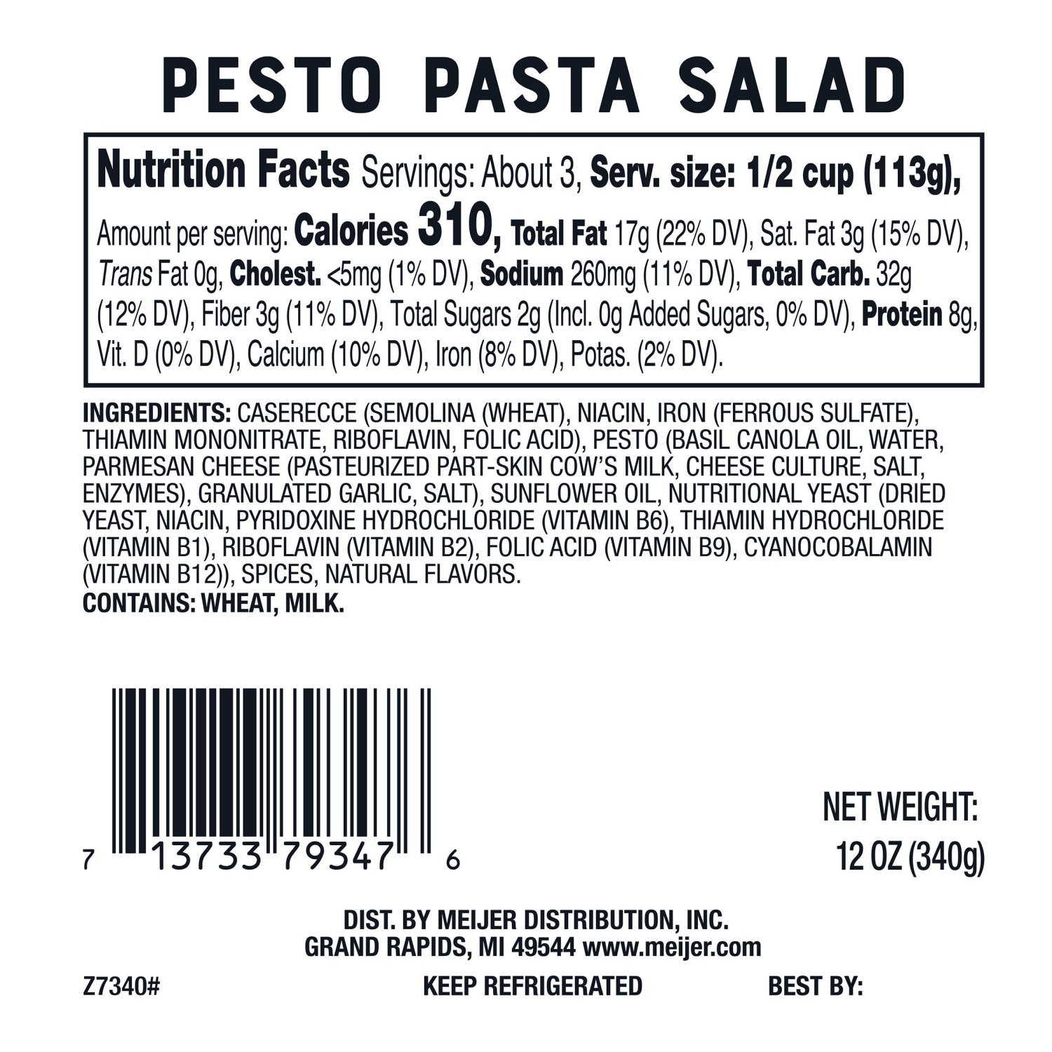 slide 2 of 3, Frederik's By Meijer Frederik's by Meijer Pesto Pasta Salad, 12 oz., 12 oz