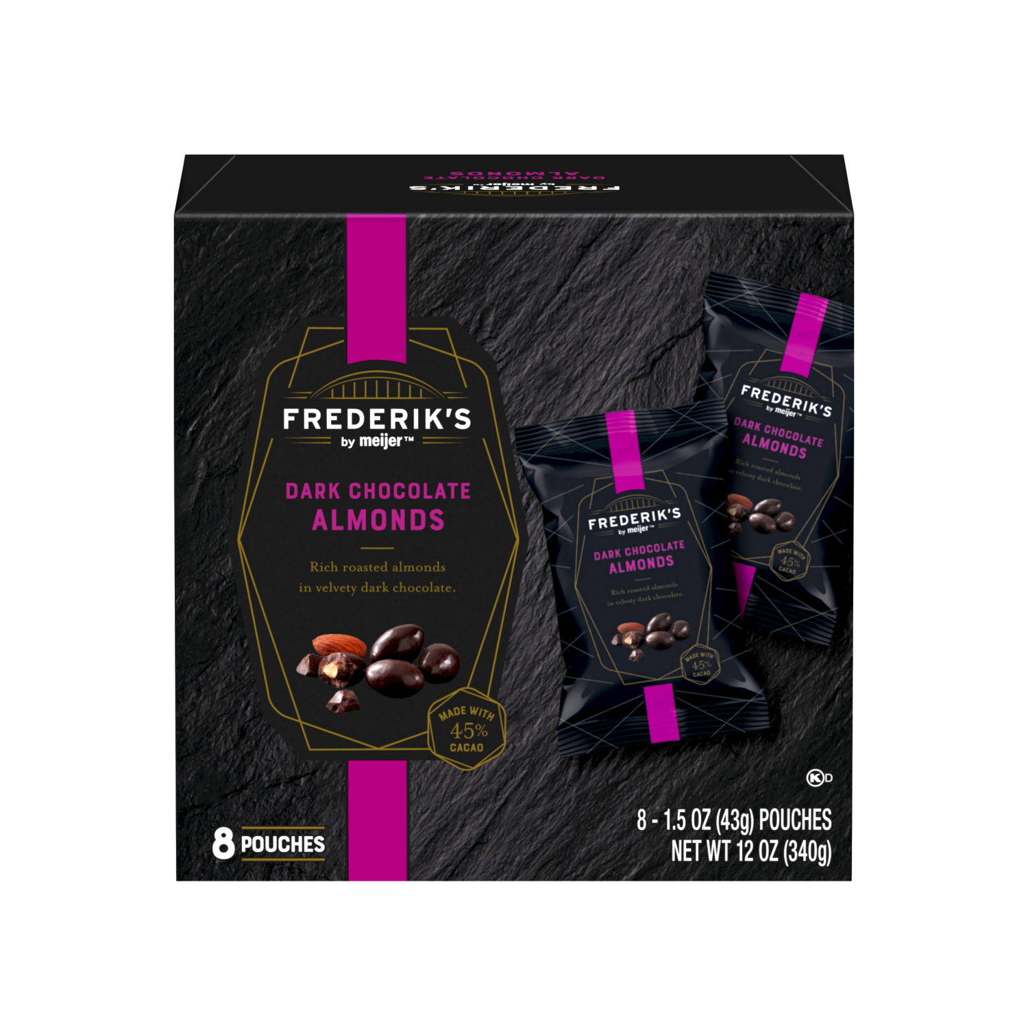 slide 2 of 8, Frederik's By Meijer Frederik's by Meijer Dark Chocolate Covered Almonds, 8 Ct Multipack, 8 ct