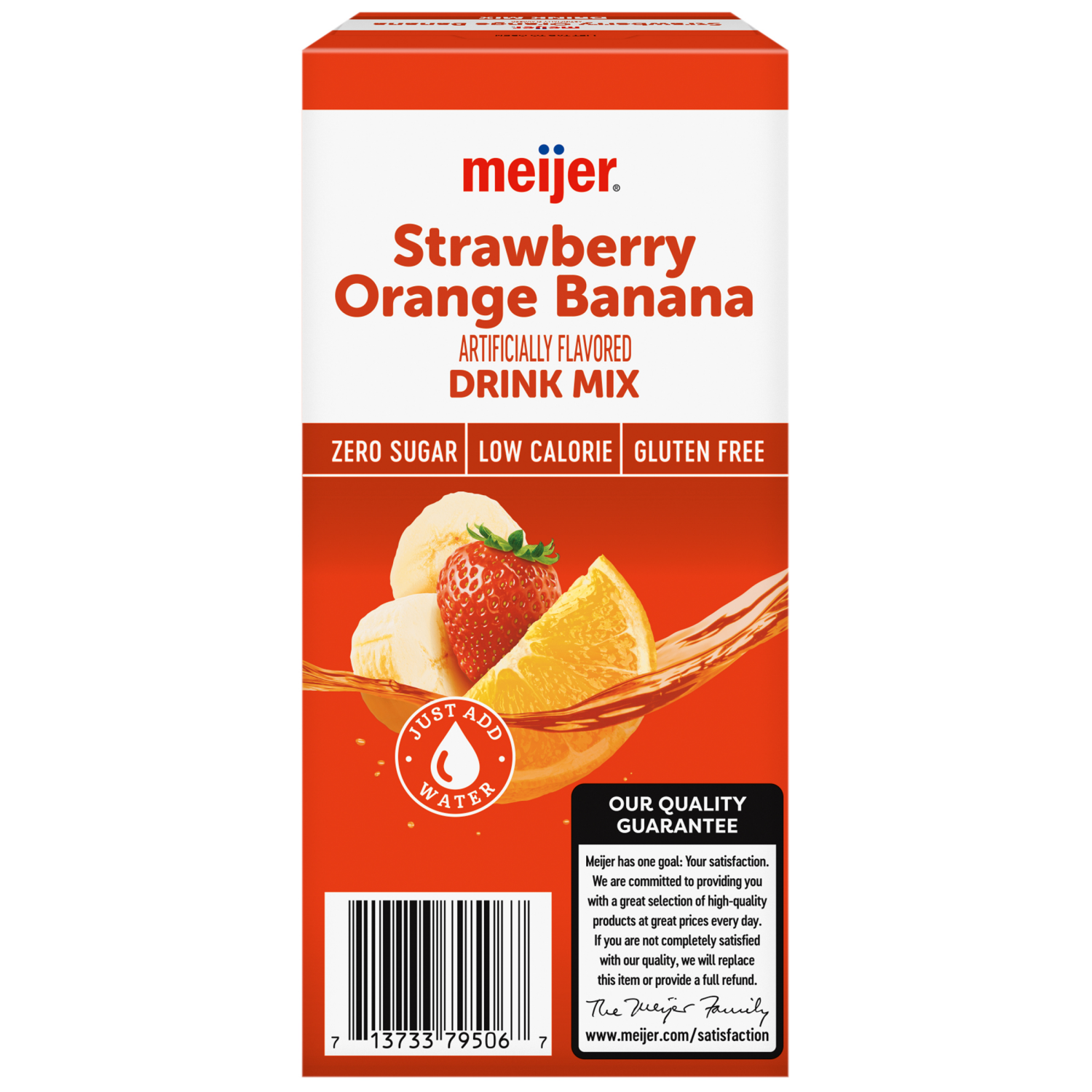 slide 2 of 8, Meijer Sugar Free Strawberry Orange Banana Drink Mix - 6 ct, 6 ct