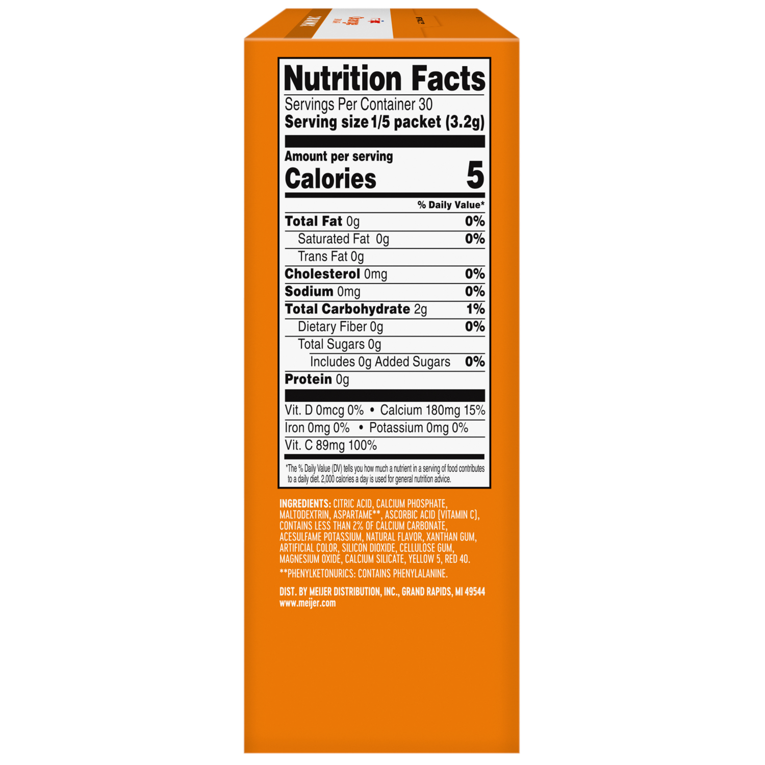 slide 5 of 8, Meijer Orange Drink Mix, 3.34 oz, 3.34 oz