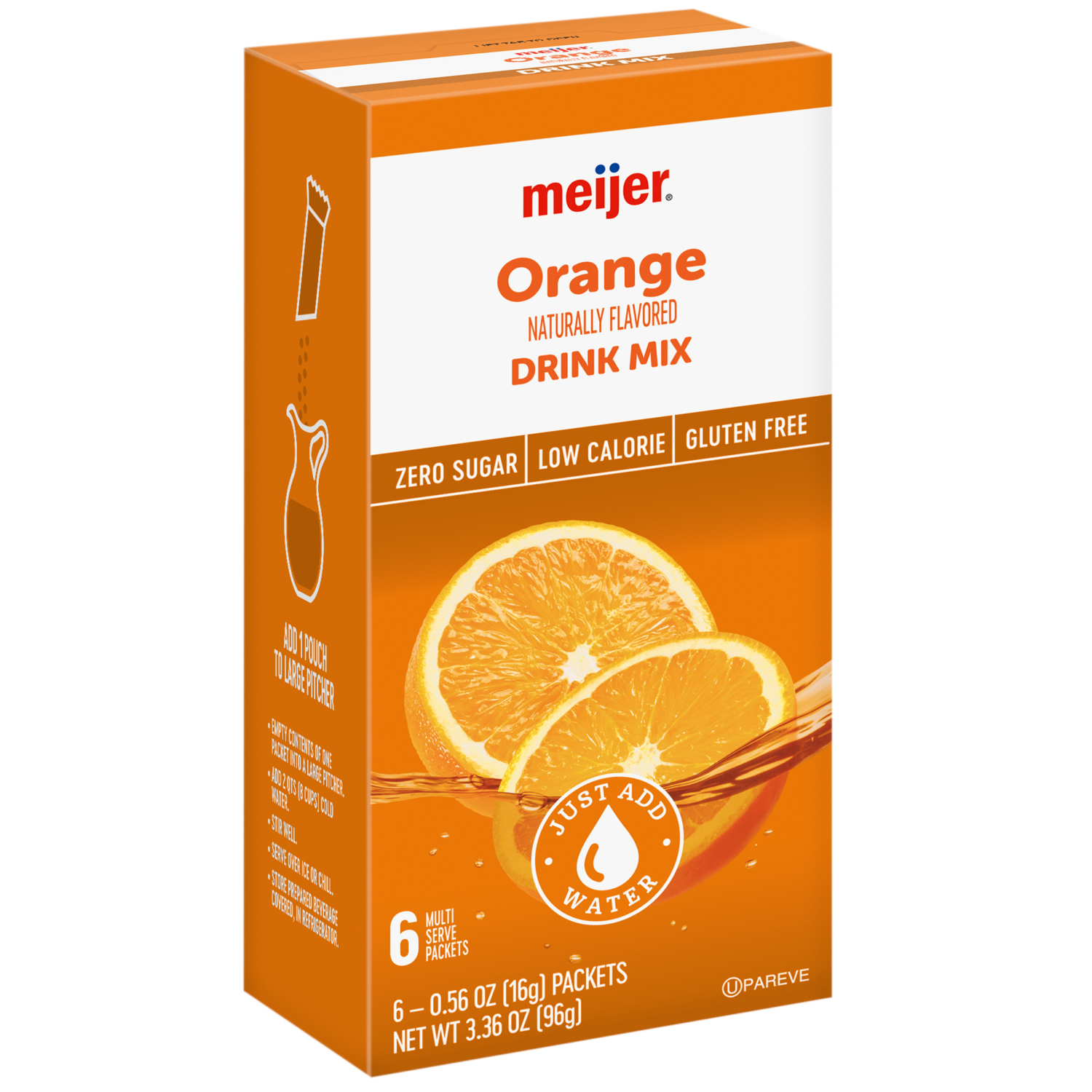 slide 6 of 8, Meijer Orange Drink Mix, 3.34 oz, 3.34 oz