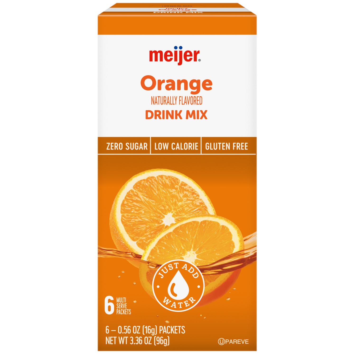 slide 1 of 8, Meijer Orange Drink Mix, 3.34 oz, 3.34 oz