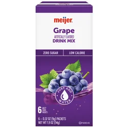Meijer Grape Drink Mix, 6 Count