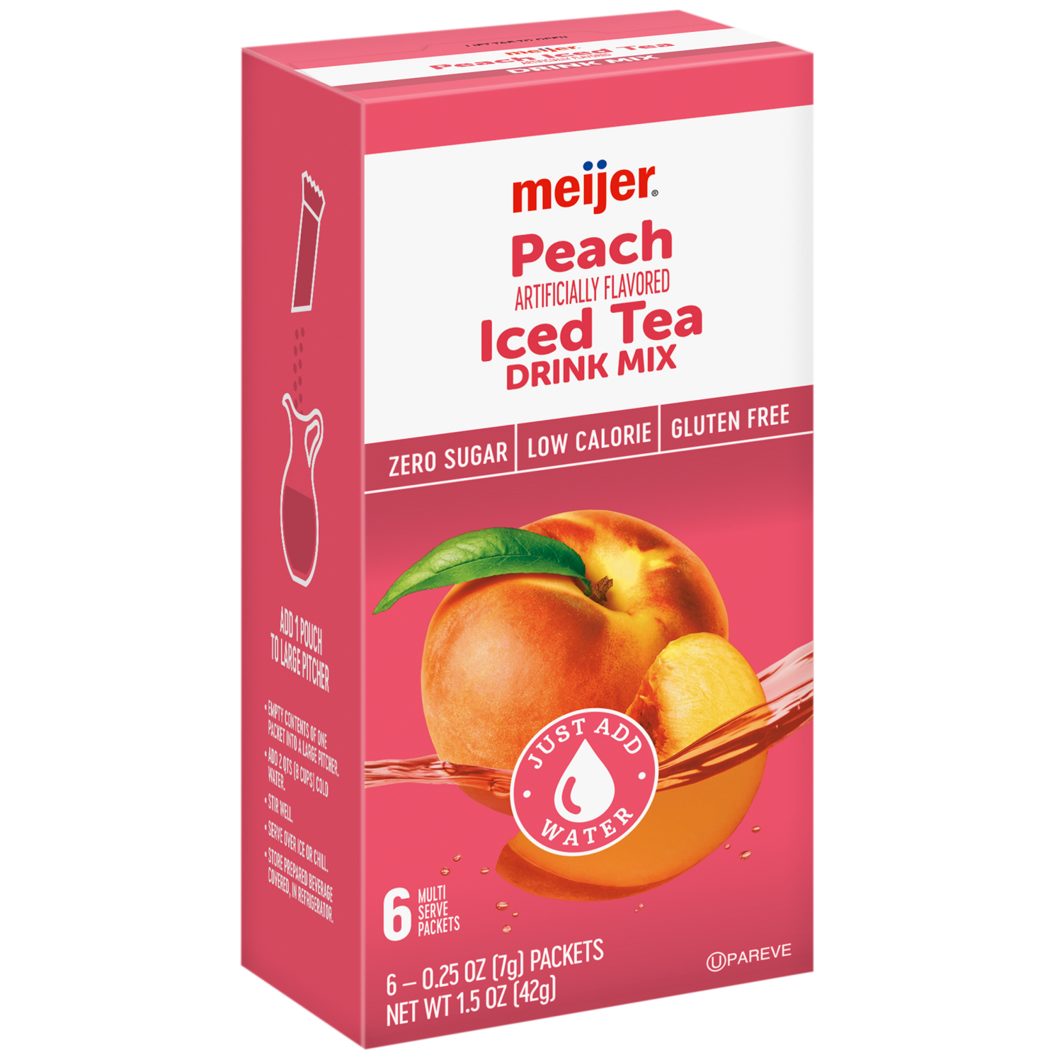 slide 6 of 8, Meijer Peach Iced Tea Drink Mix - 6 ct, 6 ct