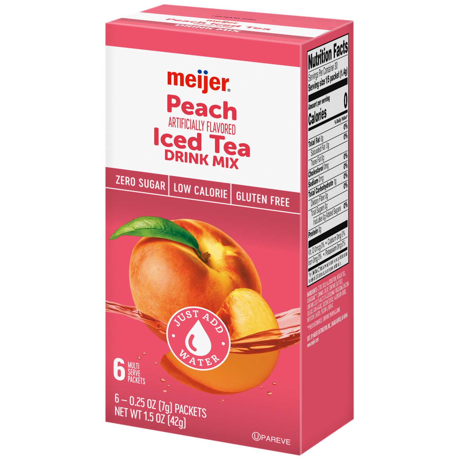 slide 7 of 8, Meijer Peach Iced Tea Drink Mix - 6 ct, 6 ct