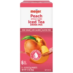 Meijer Peach Iced Tea Drink Mix - 6 ct