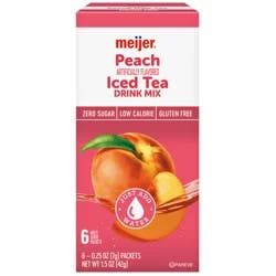 Meijer Peach Iced Tea Drink Mix - 6 ct