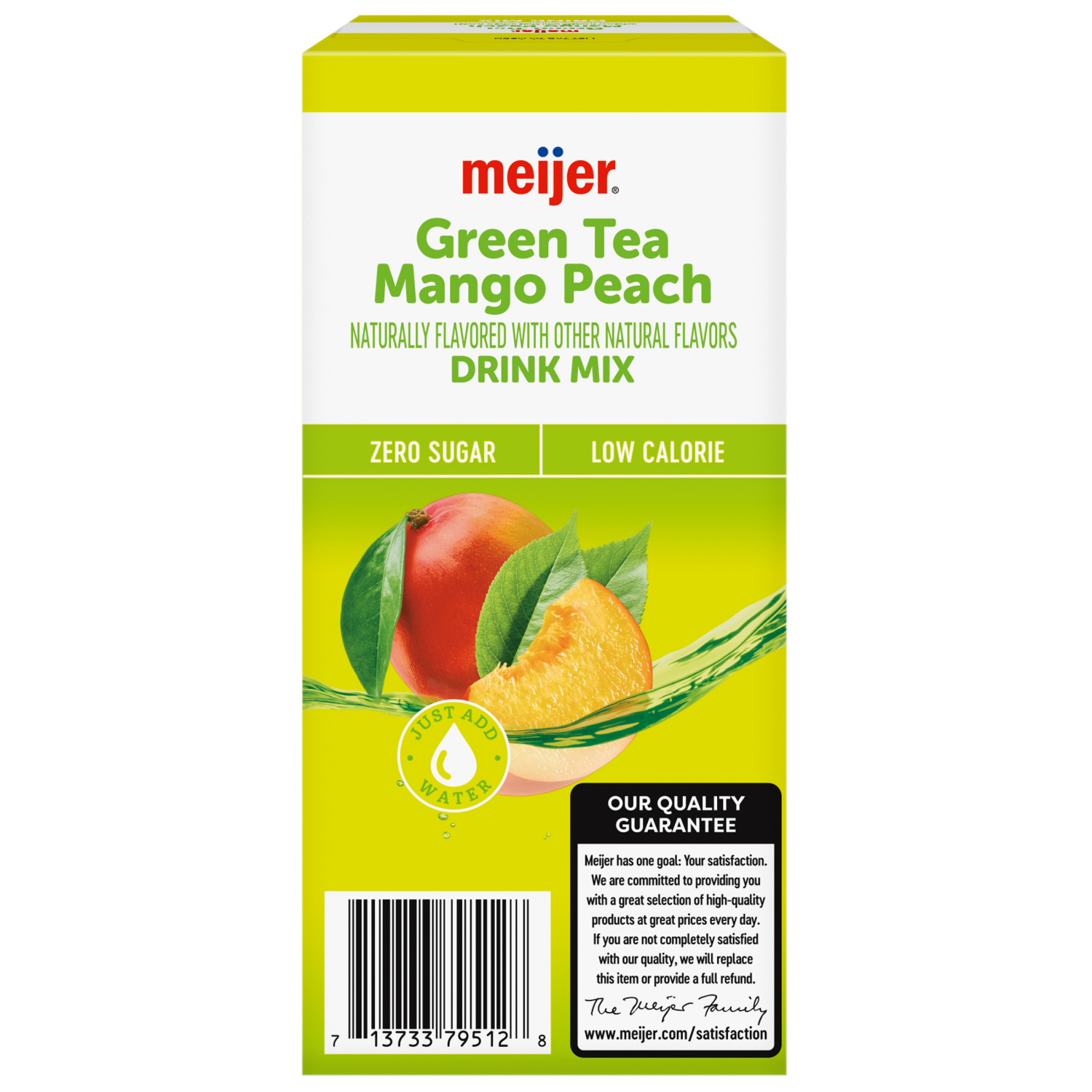 slide 2 of 8, Meijer Green Tea Peach Mango Drink Mix, 5 Count, 5 ct