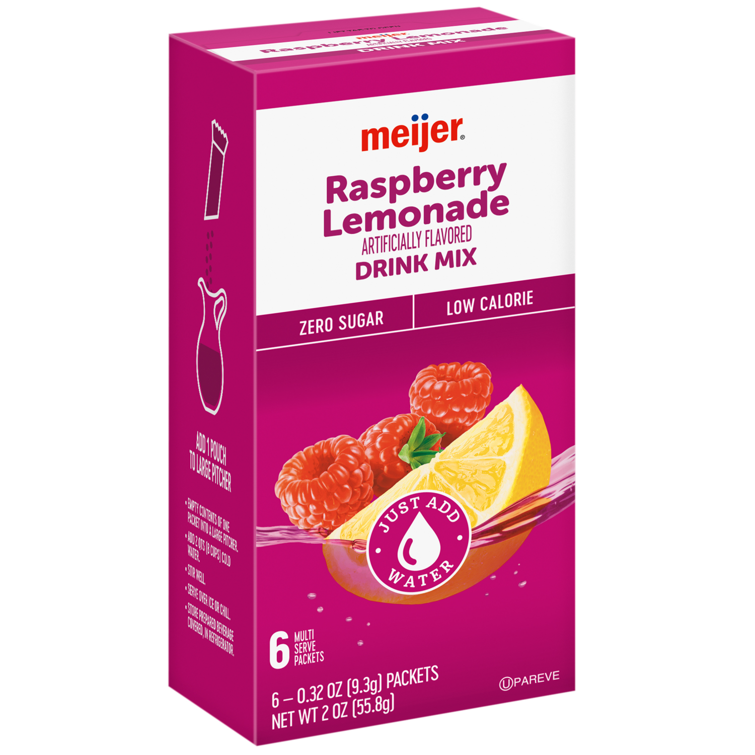slide 6 of 8, Meijer Raspberry Lemonade Drink Mix - 6 ct, 6 ct