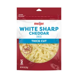 Meijer Thick Cut Shredded Sharp Cheddar Cheese, 8 Oz