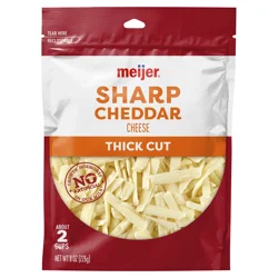 Meijer Thick Cut Shredded Sharp Cheddar Cheese