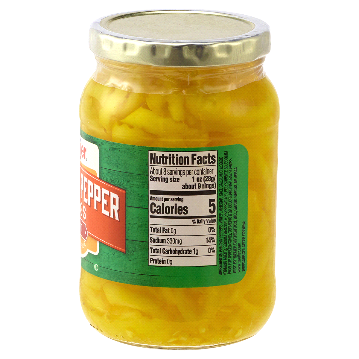 slide 3 of 3, Meijer Hot Banana Pepper Rings, 16 oz