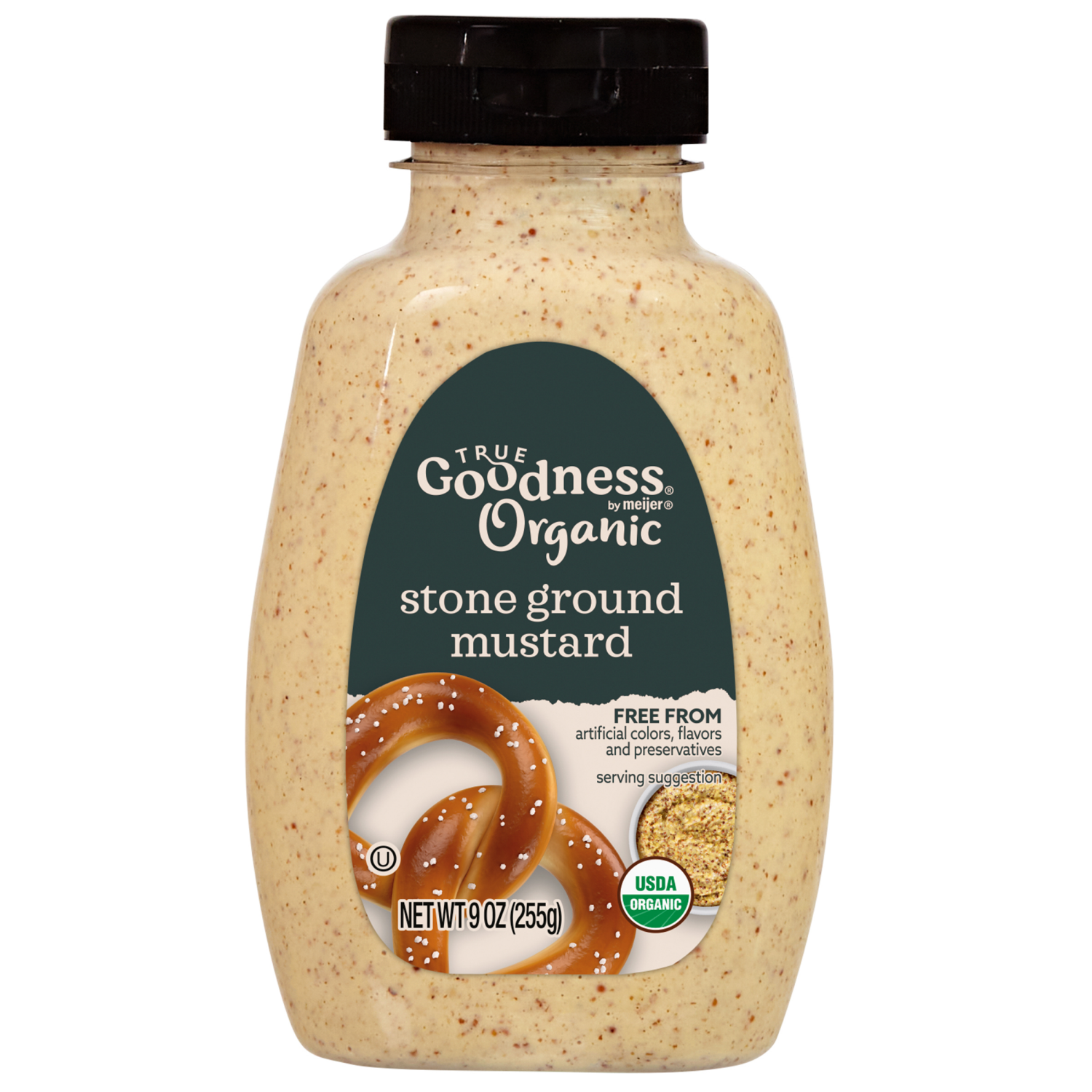 slide 1 of 2, True Goodness Organic Stone Ground Mustard, 9 oz