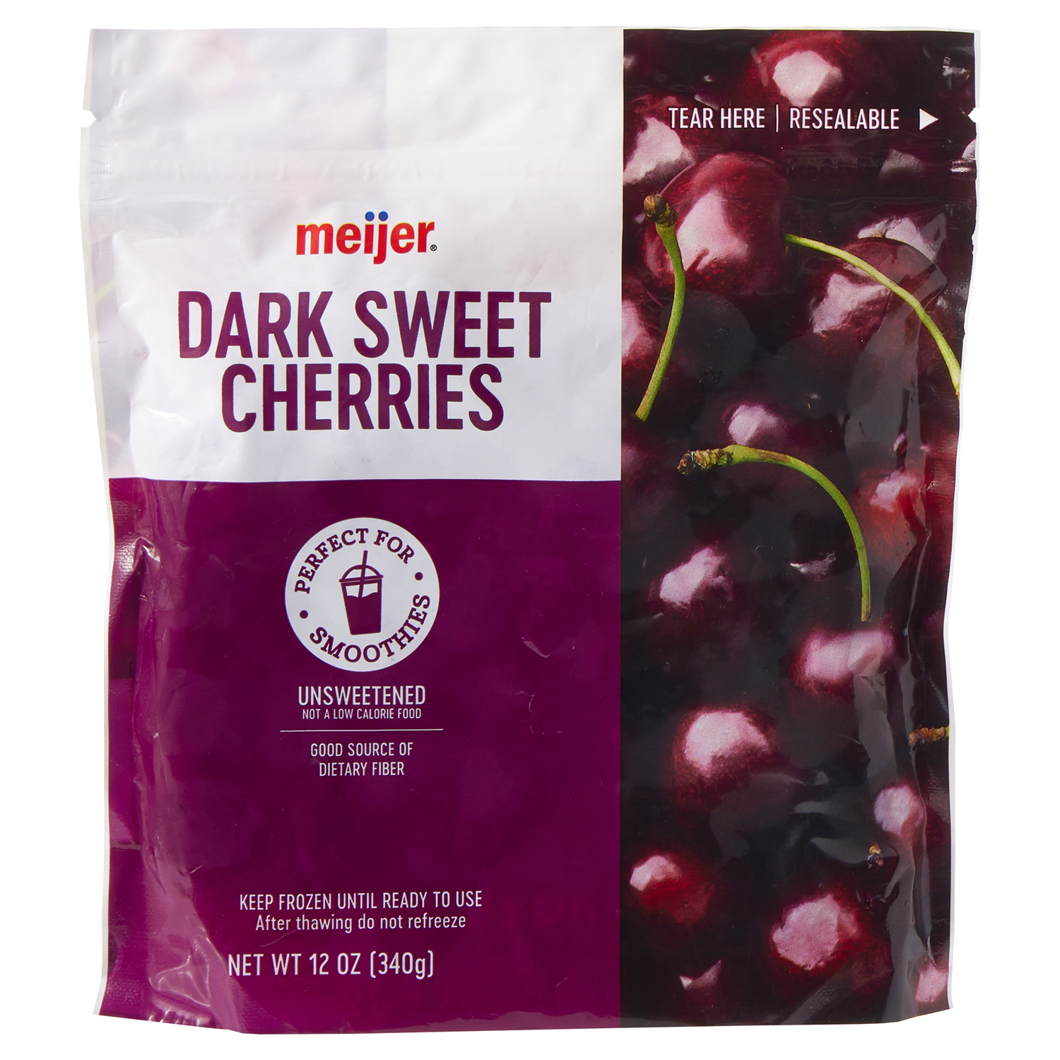 slide 1 of 2, Meijer Frozen Dark Sweet Cherries, 12 oz