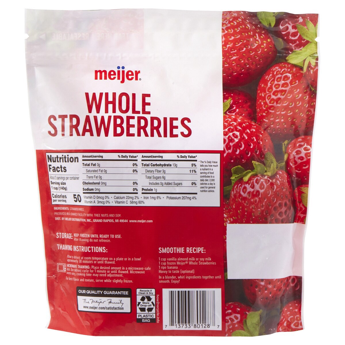 slide 2 of 2, Meijer Whole Frozen Strawberries, 16 oz