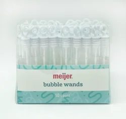 Meijer Bubble Wands, White, 50 Ct