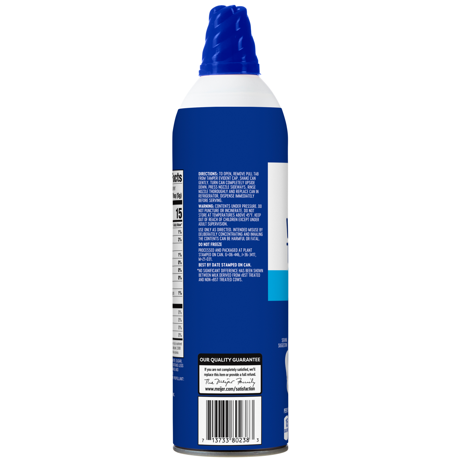 slide 2 of 3, MEIJER WHIPPED TOPPING EXTRA CREAMY AEROSOL CAN 13 OZ, 13 oz