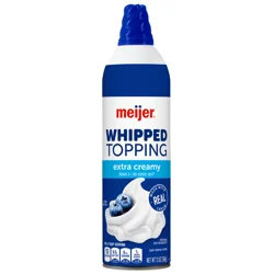 MEIJER WHIPPED TOPPING EXTRA CREAMY AEROSOL CAN 13 OZ