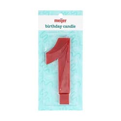 Meijer Jumbo Number Candle 1