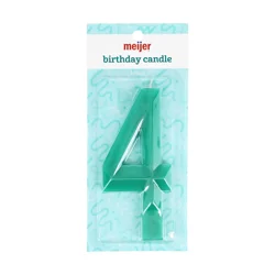Meijer Jumbo Number Candle 4