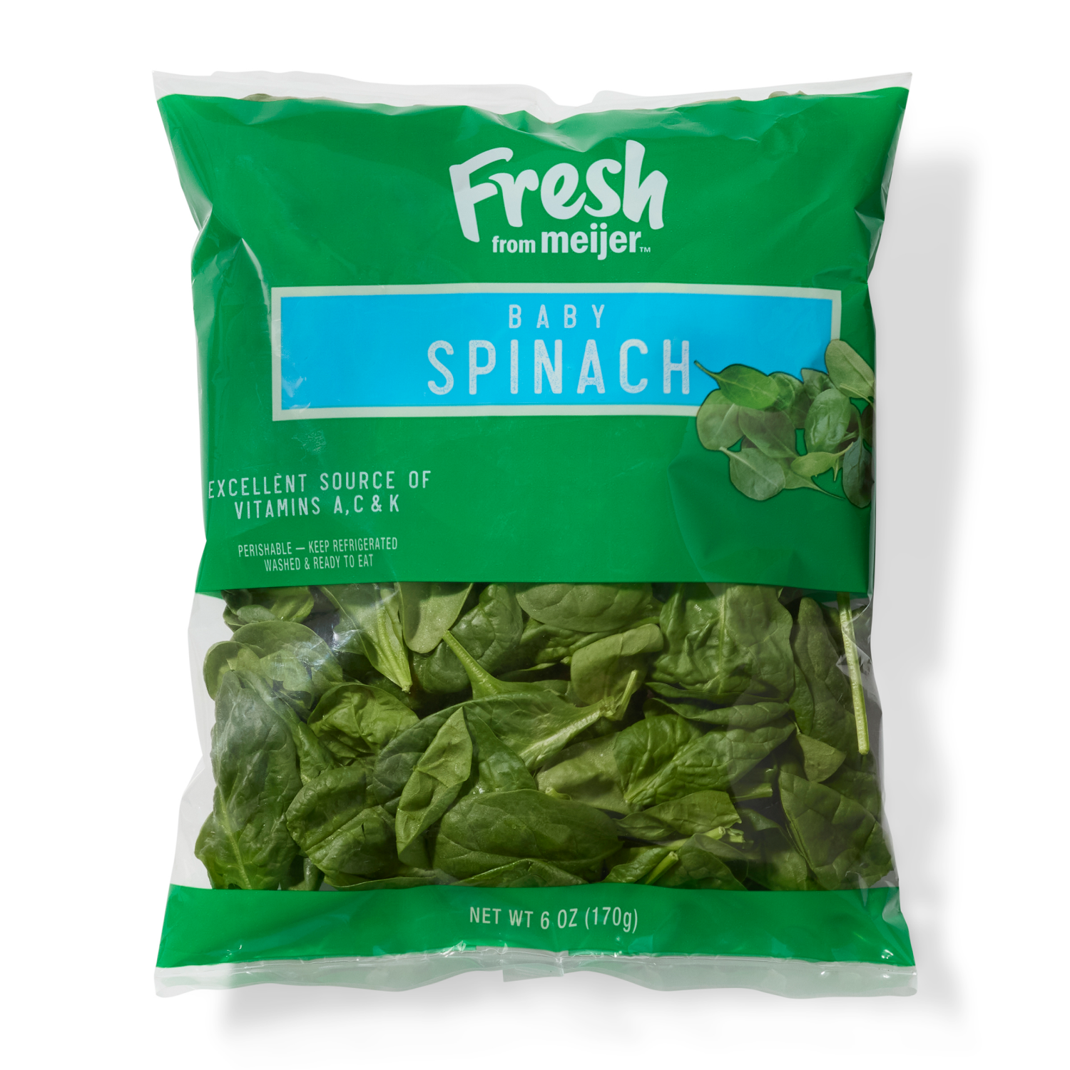 slide 1 of 3, Fresh From Meijer Baby Spinach 6 oz, 6 oz