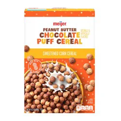 Meijer Peanut Butter Chocolate Puff Cereal, 12.3 Oz