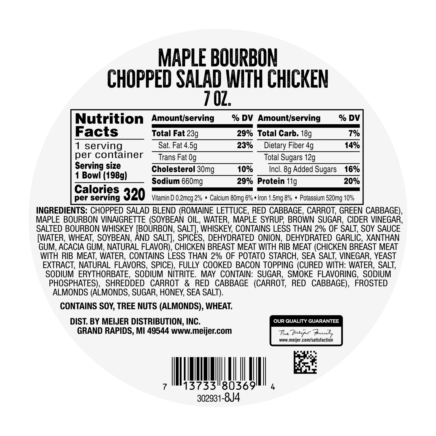 slide 2 of 3, Fresh From Meijer Chopped Maple Bourbon Salad Bowl 7 oz, 7 oz