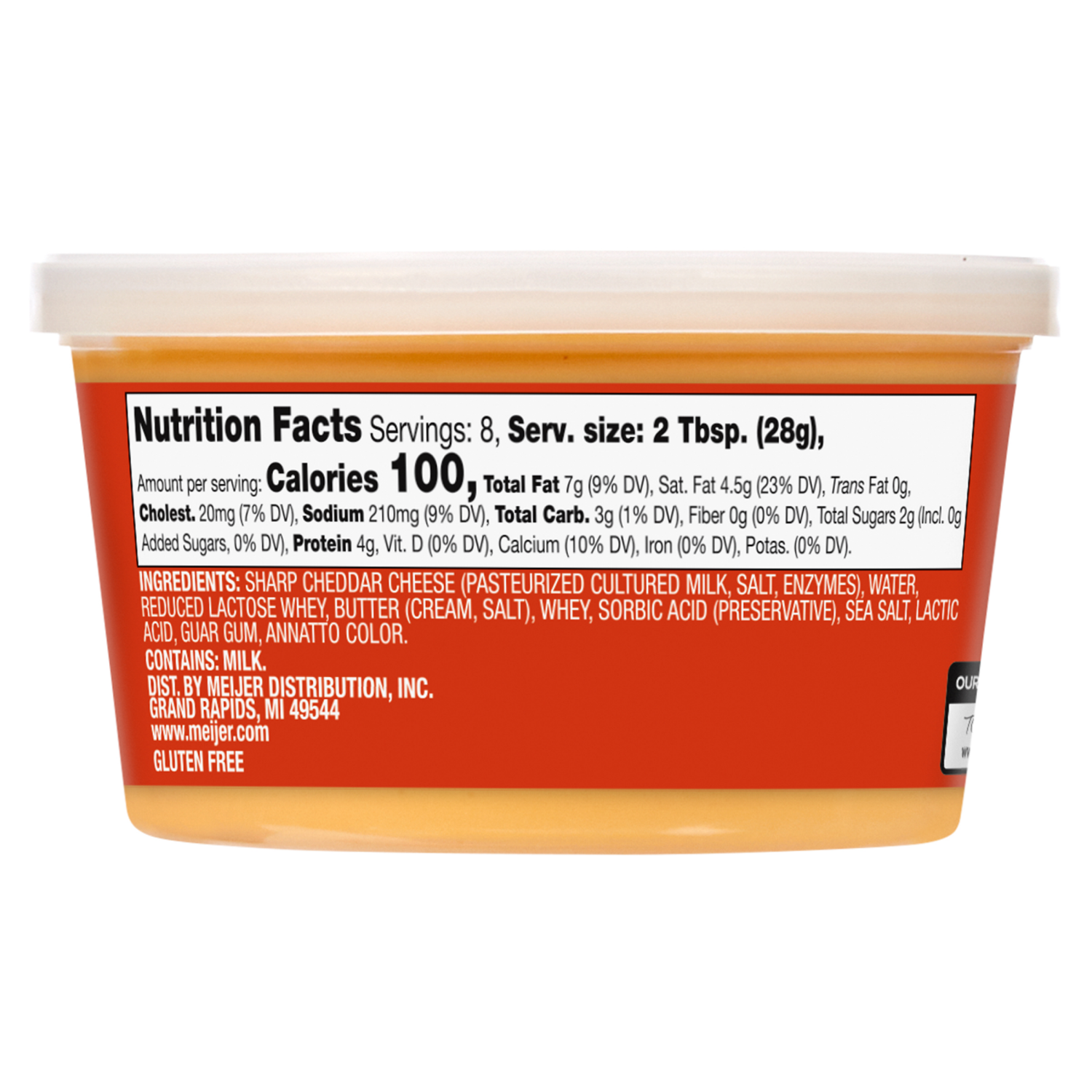 slide 2 of 5, Fresh from Meijer Sharp Cheddar Cold Pack Cheese Spread, 8 oz., 8 oz