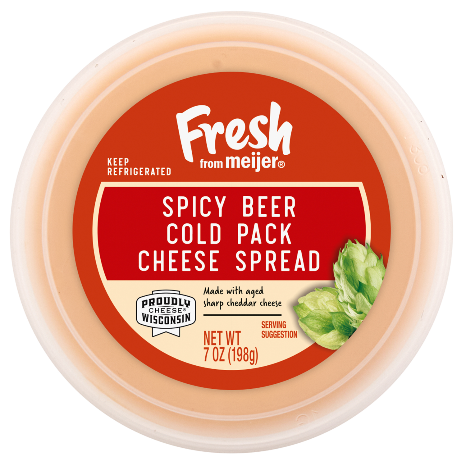 slide 5 of 5, Fresh from Meijer Spicy Beer Cold Pack Cheese Spread, 7 oz., 7 oz