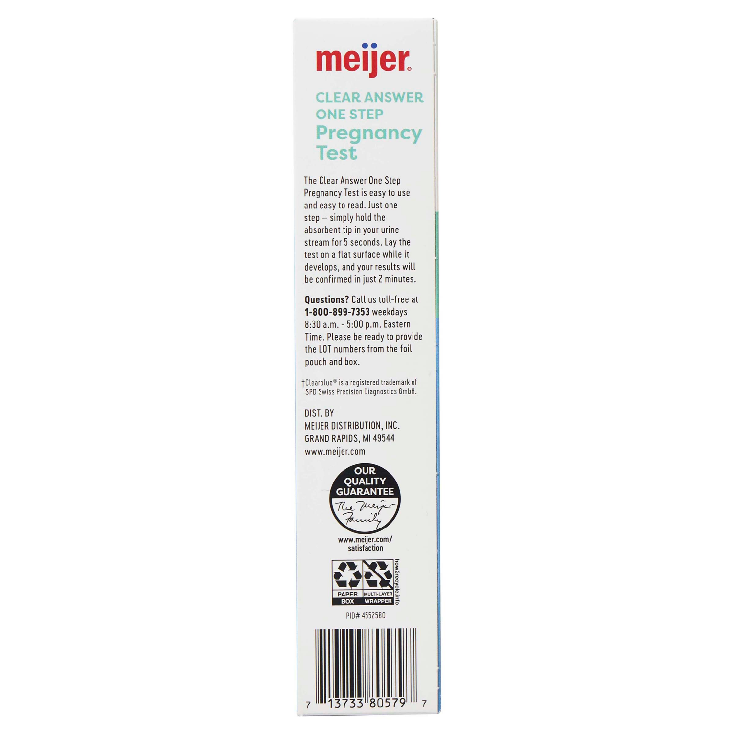 slide 3 of 4, Meijer Clear Answer Pregnancy Test, 3 ct
