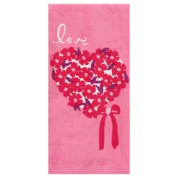 Meijer Corporate Seasonal Mcs Heart Of Flowers Fiber Reactive Kitchen Towel, 16 In X 25 In