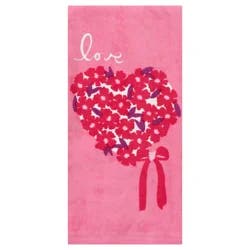 Meijer Corporate Seasonal Mcs Heart Of Flowers Fiber Reactive Kitchen Towel, 16 In X 25 In