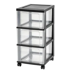 Havenstay Hs Plastic 3 Drawer Narrow Cart Black
